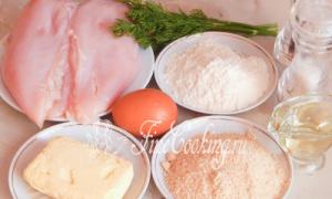 Rezeň Kyjev: klasický recept a technológia varenia Technológia varenia kotleta Kyjev