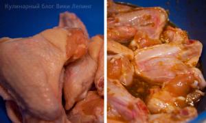 Recepti za kuhanje piščančjih kril z medom v pečici